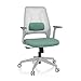 Produktbild hjh OFFICE 810032 Bürostuhl mit Verstellbarer Lendenstütze PARFERIO W Moderner Drehstuhl, gepolstert, weißer Rahmen, Stoff Mintgrün