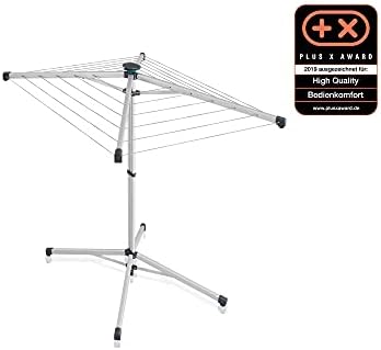 Leifheit Umbrella Stand Dryer LinoPop-Up 140 umbrella clothesline, free-standing outdoor clothesline for gardens and campsites, outdoor washing line