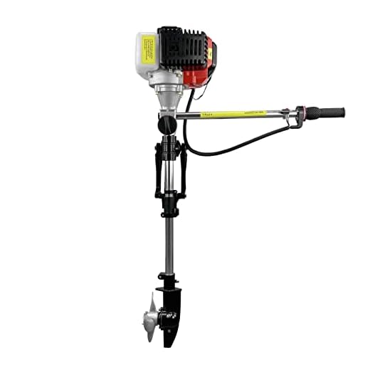 Grünwelt GW-120FC - Motor fueraborda (2,5 CV, 2 tiempos, 52 ccm, gasolina, fueraborda, motor de fueraborda, para barcos hinchables, para pesca