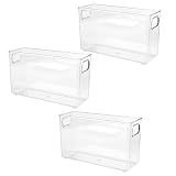 KEILEOHO 3er Set Kühlschrank Organizer mit Griff, 26,1 x 9,7 x...