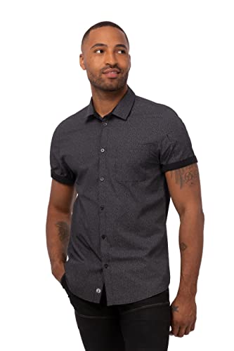 Chef Works Men's Charleston Shirt, Black, Medium