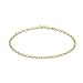 Price comparison product image CARISSIMA Women's 9 ct Yellow Gold Hollow 2 mm Diamond Cut Oval Belcher Chain Bracelet of Length 19 cm/7.5 Inch