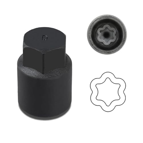 FortiyParts D-Type Wheel Lock Key for Toyota & Lexus(Black)