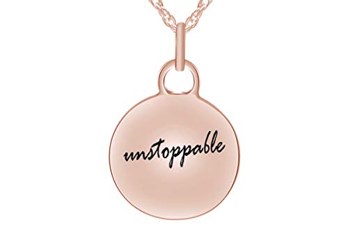 AFFY Unstoppable Disc Pendant Necklace in 14k Rose Gold Over Sterling Silver