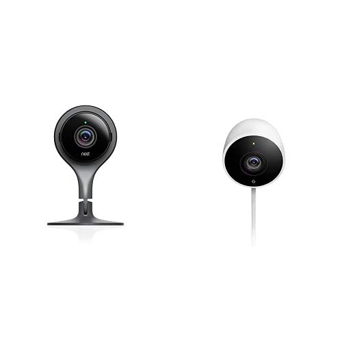Nest Google Nest Cam Indoor Smart Security Camera + Cam Outdoor Smart Security Camera, White