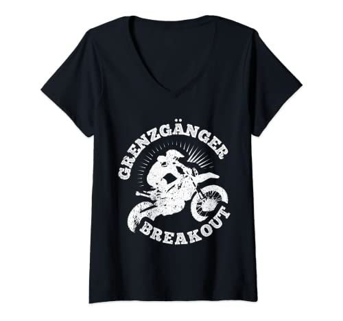Mujer Regalo para motociclistas, diseño de Breakout Camiseta Cuello V