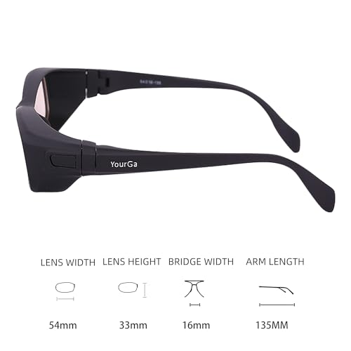 Image of Postoperative Reconstruction Moisture Chamber Glasses, Night Time Wearing Post-operative in one, Blue Light Blocking, Dry Eyes Relief Eyeglasses for Men /Women(Black)