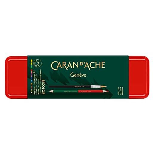 Caran d'Ache CC0849.221 - Estuche con 12 lápices de colores Bicolor PRISMALO WONDER FOREST, edición limitada