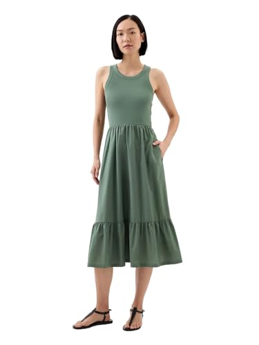 Image of Gap Women's Mixed Media Midi Dress