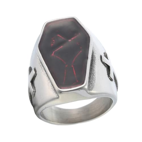 Image of Death Skull Ring for Men Stainless Steel Jewelry Biker Rings Scary Death Ring Skull for Gifts