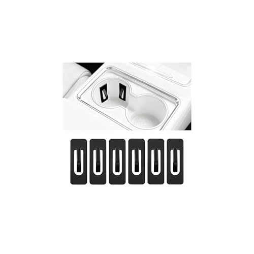 Limitador Posición Portavasos para Auto 6 Piezas Negro miniatura 1