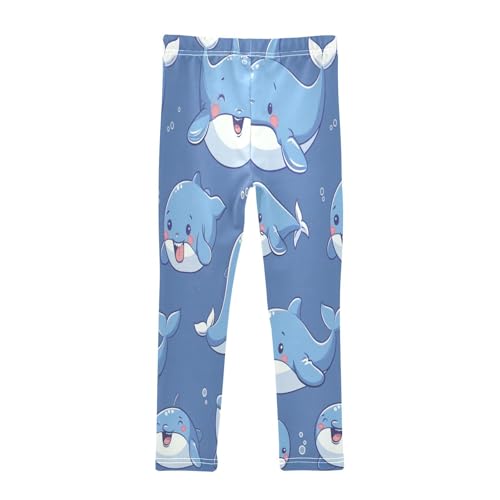 Bolaz Toddler Girls Leggings Printed Yoga Pants Leggings Cute Blue Whale for Kids2