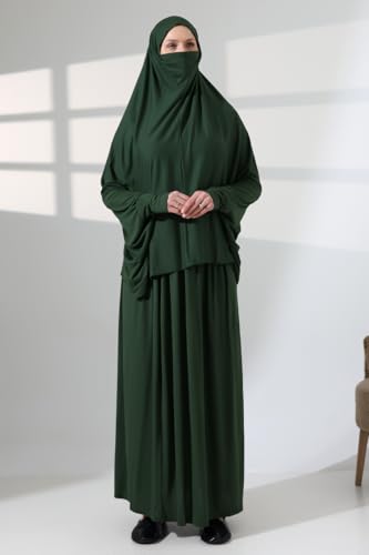 Image of Muslim Dresses for Women, Two-Piece Long Sleeve Islamic Prayer Dress, Hijab