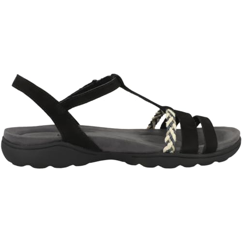 Image of Clarks womens April Cove, Black Nubuck, 4.5 UK