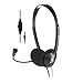 NGS MS103 Pro - Casque avec Micro pour PC avec Contrôle du Volume, Casque Filaire avec Connexion Jack 3,5mm