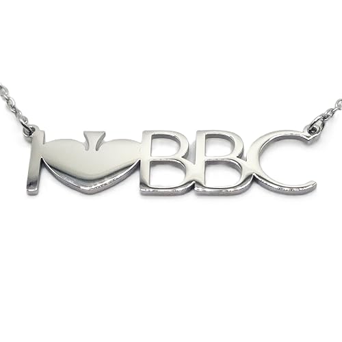 Generic I Spade BBC Necklace Silver Colored, Silver BBC Necklace, BBC Swinger Lifestyle Necklace, Large