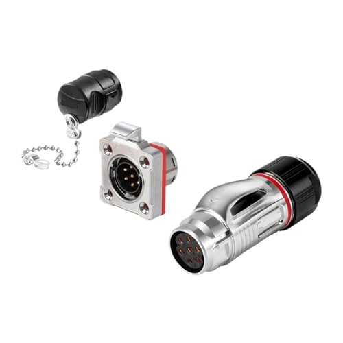 Conector de aviación BD20 industrial metálico de 7 núcleos rectos 2