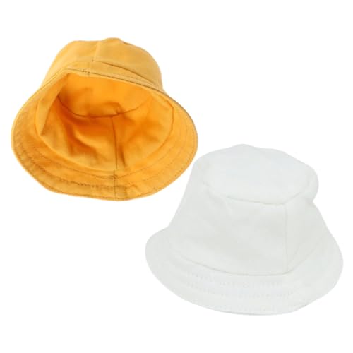 LALADEFIEE 2pcs Cute Doll Hats Polyester Doll Caps Decorative Tiny Fisherman Caps for Birthdays Weddings and Cosplay Dress Up Delicate Accessories