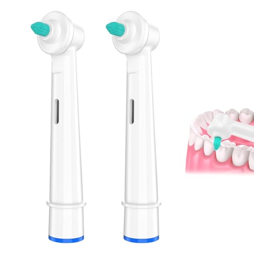HAPPOW 2 Stück Interdental Ersatzbürsten Zahnbürstenköpfe für Braun Oral-B Elektrische Zahnbürste, Interdentalbürstenköpfe aus hochdichter Mikrofaser, für Zahnzwischenräume/Zahnspangen