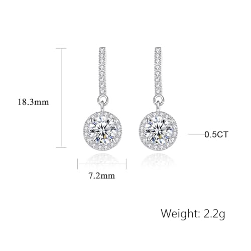 14K Gold 1ct Diamond Drop Earrings for Women, VVS1 D-Color, Ideal Gift for Daily Wear2