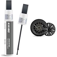 KIKIMO Photon Grey Rim Touch Up Paint for 2024 Tesla Model 3 Highland 18 Photon Wheel, 2 In 1 Wheel Scratches Repair with Pen Tip and Brush, Curb Rash Repair with Color-Matched for Quick & Easy Fix