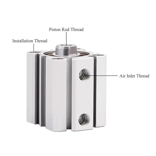 Cylindre pneumatique ACQ compact avec corps fin en aluminium - 4