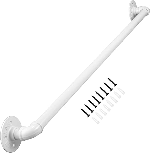 階段の手すり、障害のある高齢の子供のための屋内階段と屋外の階段手すり外部外壁ガードレール手すりハンドル、白い滑り止め錬鉄壁手すり手すり,100cm