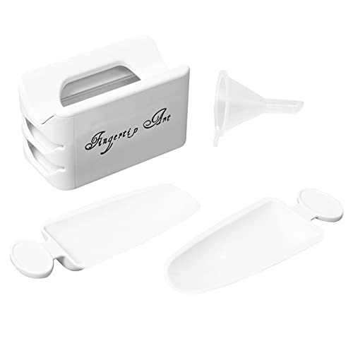 Nephit Plateau de Recyclage de Poudre de Trempage Portable Outils à Ongles Double-Couche Pratique à Ongles BoîTe de RéCupéRation de Poudre de Diamant Cover