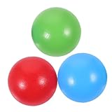 WOONEKY 3 Stück Croquet Holzkugeln für Robuste Outdoor Spielbälle Rot Blau und Grün Langlebige Ersatzbälle für Garten und Rasenpartys Fördert Teamwork und Koordination