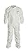 Dupont SL121BWH4X001200 SL Coverall with Collar and Storm Flap with Adhesive Closure, Bound Seam, 4X, White (Pack of 12)