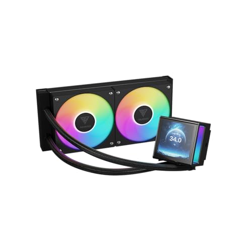 Image of Gamdias Chione P5-240 Black RGB Water Cooler with 3.4 inch 240mm IPS LCD Screen