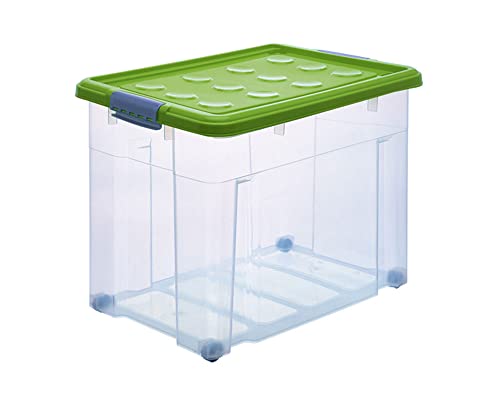 WieWin Eurobox Stapelbox Lagerkiste Transportbox 80L Box vesch Farben 60x40x46cm Cover