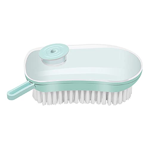 Steelwingsf Pot Brush Cleaning Brush with Removable Brush Sponge Heat-Resistant Removable Useful Three Brush Heads Light Blue Cover