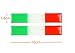 [Lot de 2] Hirondelle Bleue® Sticker Effet 3D Drapeau Italie Voiture Moto Scooter Fiat Alpha Romeo Aprilia Benelli Piaggio Lancia, Expédié depuis la France