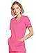 Cherokee Women's Workwear Scrubs Core Stretch Mock-Wrap Top (Medium), Shocking Pink