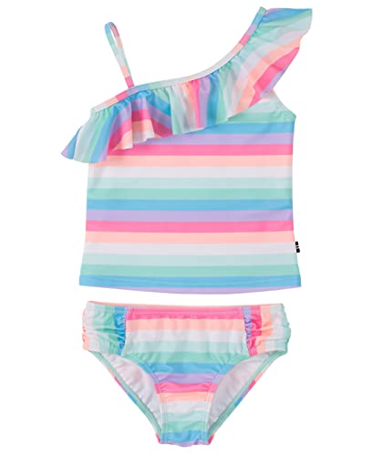 Nautica Girls' Two-Piece Bikini Swimsuit Set, Upf 50+ Sun Protection, Quick-Dry Bathing Suit, Carnation Stripe, 16 #TOP5