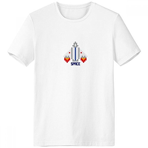 T-shirt pixel univers homme ras du cou blanc sport printemps été M