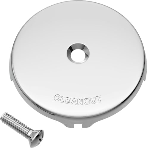 PROFLO PF402 Waste and Overflow Face Plate 1 Hole with Screw - Chrome