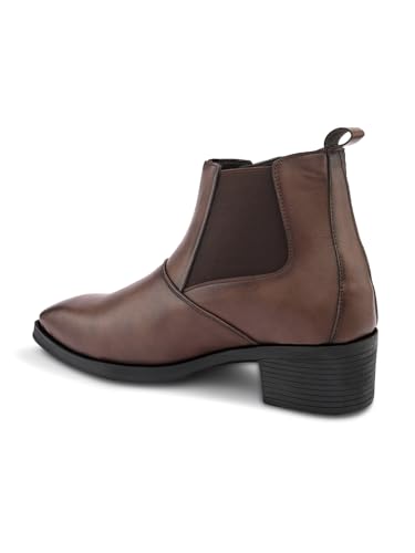 Image of Prolific Men's Chelsea Zipper /Chain Boots | High Ankle Boot| Formal, Office & Casual Wear Shoes | Soft Cushioned Insole, Slip-Resistance, Dynamic Feet Support, Arch Support & Shock Absorption