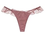 [ツーハッチ] Tバックショーツ ティーバック フリル レース セクシー 下着 パンツ インナー ショーツ単品 c004s XL プラム