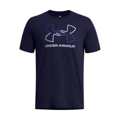 Under Armour UA GL Foundation Update Camiseta de manga corta para hombre, camiseta estampada para hacer deporte, color azul medianoche/azul real/gris acero