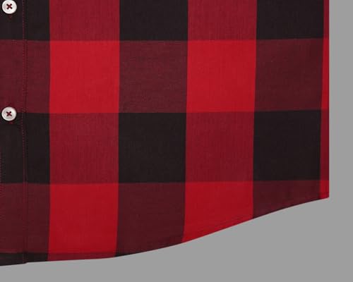 Image of GHPC 100% Cotton Checkered Half Sleeves Regular Fit Formal Shirt for Men