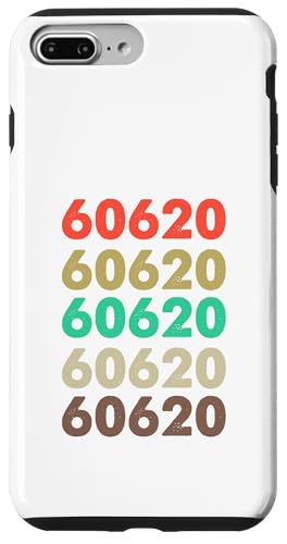 Carcasa para iPhone 7 Plus/8 Plus Shirt That Says 60620 Camiseta Retro con código Postal 60620