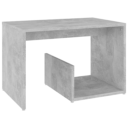 vidaXL Tavolino Grigio Cemento 59x36x38 cm in Legno Multistrato