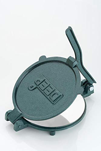 Image of DEEP Iron Casting Puri Press Maker - Not a roti or chapatti Maker (17CM, Green, MODEL D-5)