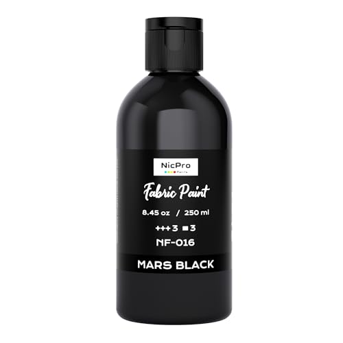 Nicpro Peinture permanente pour tissus de meubles, 250 ml, pigment doux et riche non toxique pour vêtements, loisirs créatifs, t-shirts, chaussures, jeans...