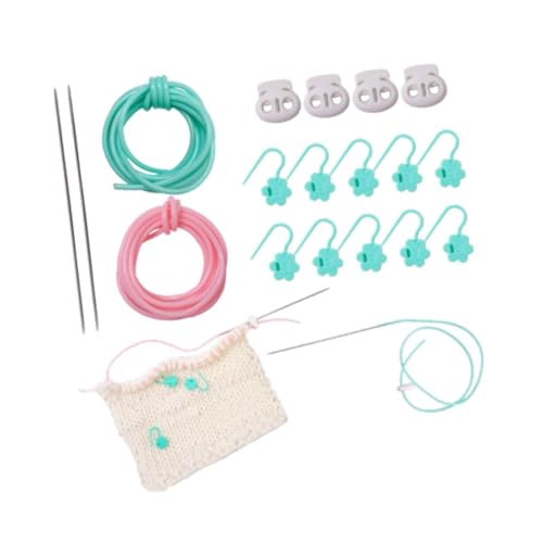 SM SunniMix Stitch Stopper Barber Cord Knitting Craft DIY Holding Stitch Knitting Barber Cord Stitch Savers Knitting Stitch Holder