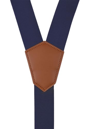 Image of Suspenders for Men Snap Hooks with 1.4 Inch Elastic Y-Back Adjustable
