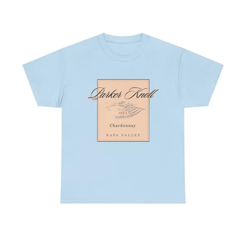 Parker Knoll Chardonnay T-Shirt Vintage Napa Valley Wine Label Tee Aesthetic Chardonnay Graphic Shirt for Men Women