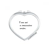 Taille : 7 cm x 6 cm x 0,8 cm DIYthinker Comment est-Elle si Tard So Soon Citation Coeur Maquillage Compact Miroir de Poche Portable Mignon Petit Miroirs Main Cadeau Multicolor